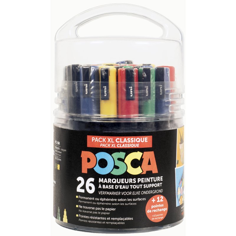 POSCA pigment markers XL Classic, 26 pieces, mixed colours